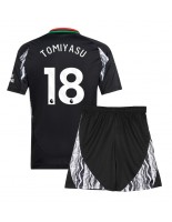 Arsenal Takehiro Tomiyasu #18 Bortedraktsett Barn 2024-25 Korte ermer (+ bukser)